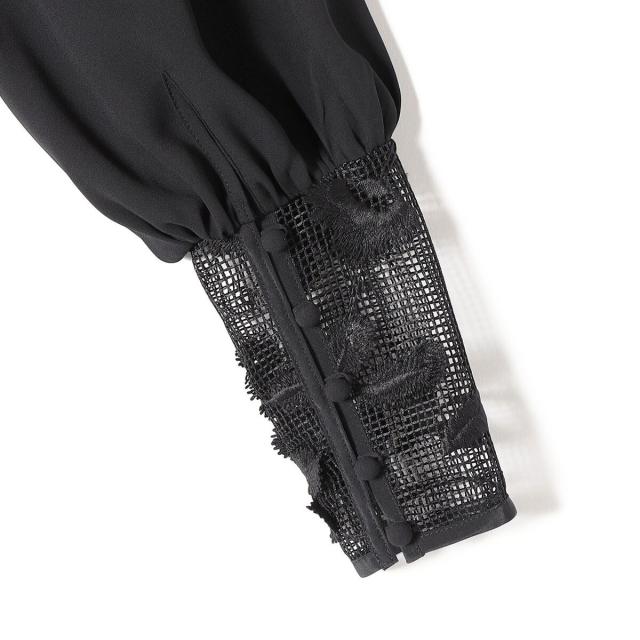 シップス（SHIPS）/《追加予約》【SHIPS別注】kaene:ブラック フォーマル レース スリーブ ワンピース（セレモ