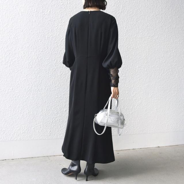 シップス（SHIPS）/《追加予約》【SHIPS別注】kaene:ブラック フォーマル レース スリーブ ワンピース（セレモ