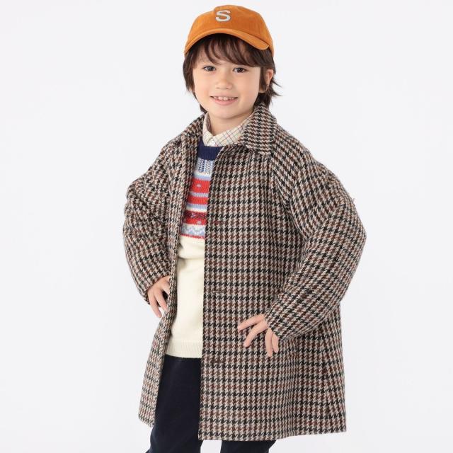 シップス（SHIPS）/SHIPS KIDS:100〜130cm / ガンクラブチェック ステンカラー コート