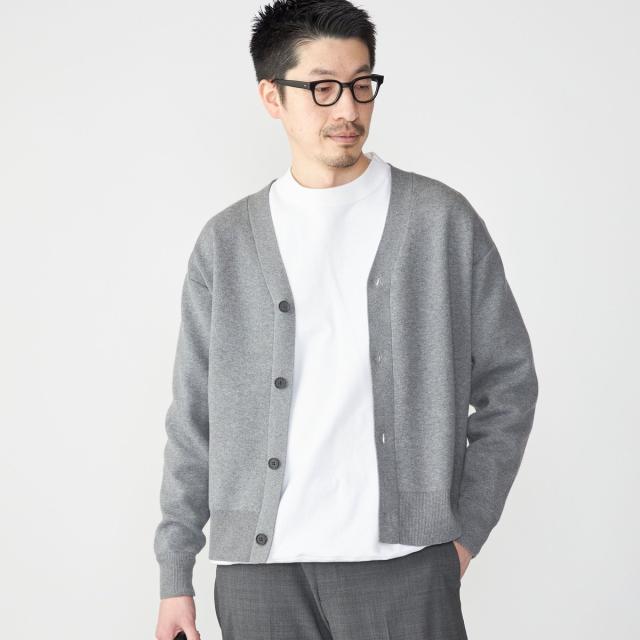 シップス（SHIPS）/SHIPS: 〈手洗い可能〉 ダブルフェイス コットン カシミヤ Vネック カーディガン