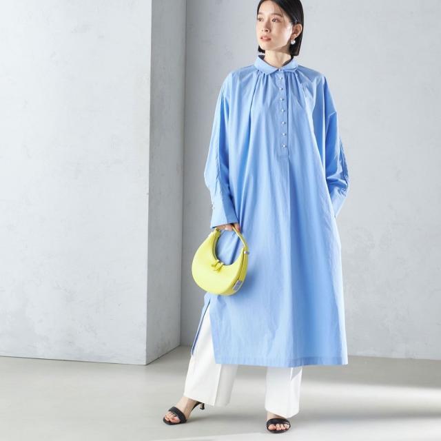 シップス（SHIPS）/〈手洗い可能〉近江晒 タイプライター パールモチーフ ワンピース 24SS ◇の通販は