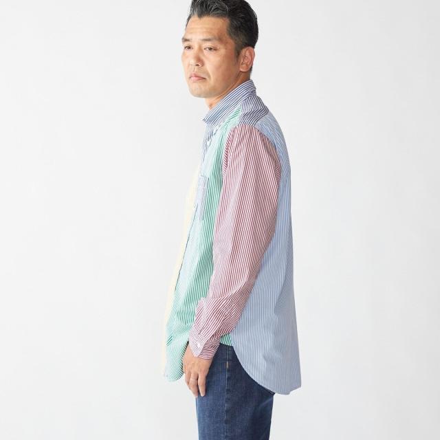 シップス（SHIPS）/Southwick Gate Label: ボタンダウン ブロード ストライプ シャツ