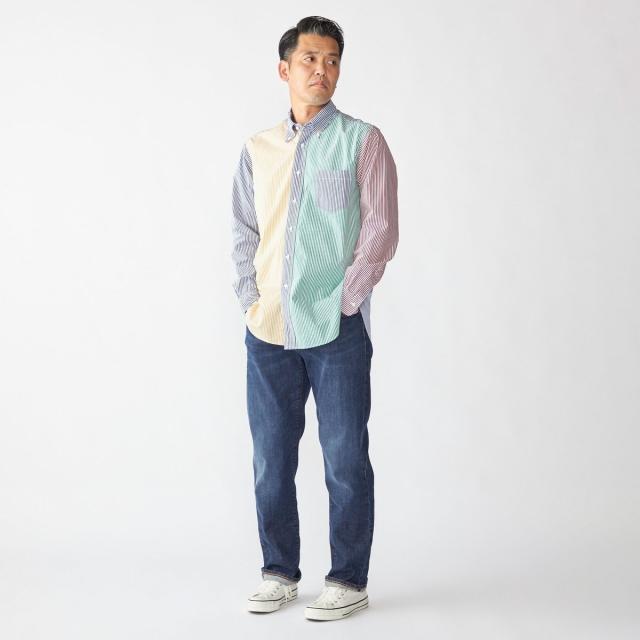 シップス（SHIPS）/Southwick Gate Label: ボタンダウン ブロード ストライプ シャツ