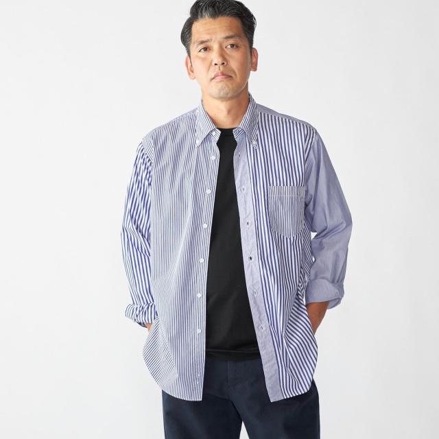 シップス（SHIPS）/Southwick Gate Label: ボタンダウン ブロード ストライプ シャツ