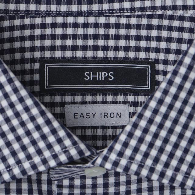 シップス（SHIPS）/SHIPS: イージーアイロン ワイドカラー ギンガムチェック シャツ_6