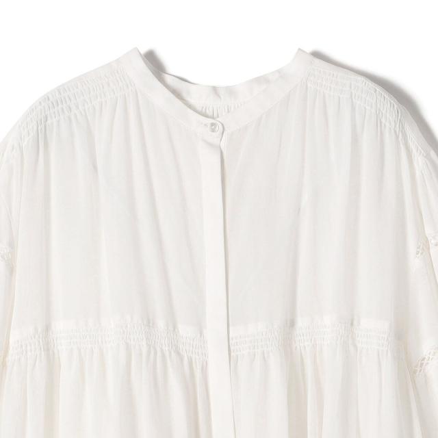 【未使用品】SHIPS 強撚 コットン ボイル シアー ティアード チュニック シップス（SHIPS）/* 〈手洗い可能〉強撚 コットン ボイル