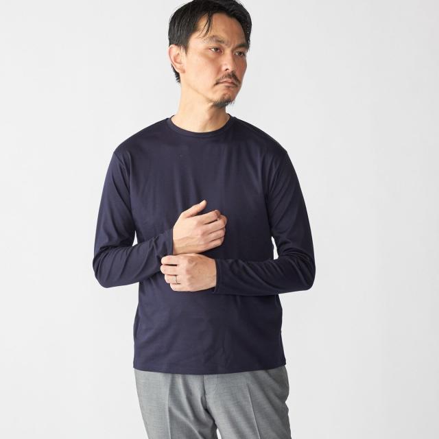 シップス（SHIPS）/SHIPS: I Cotoni di Albini クルーネック ロングスリーブ Tシャツ