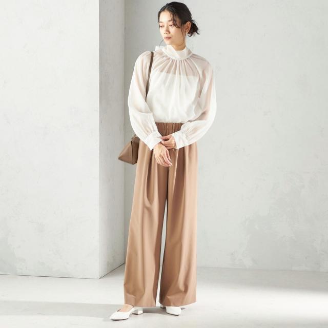 シップス（SHIPS）/《一部追加予約》〈手洗い可能〉オーガンジー リボン ブラウス