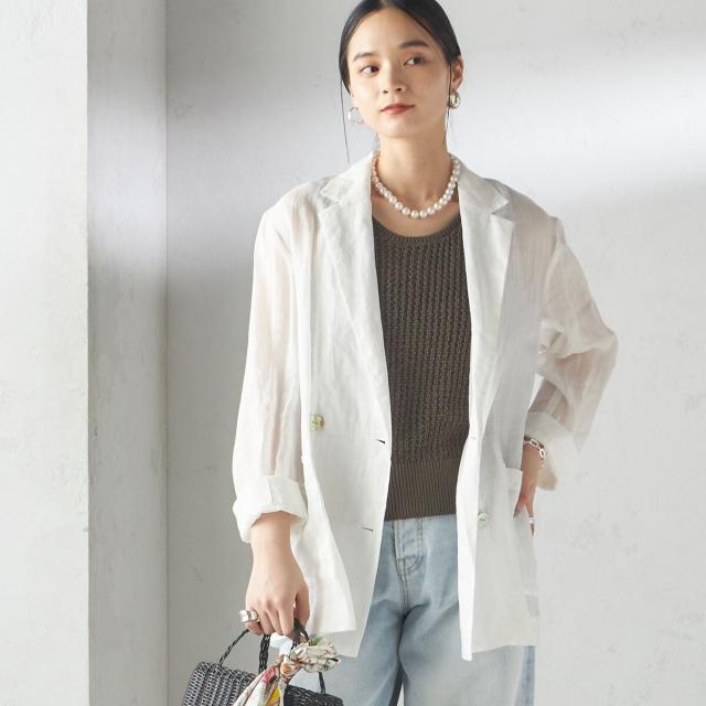 SHIPSラミー シアー ジャケット〈手洗い可能〉 シップス シップス（SHIPS）/〈手洗い可能〉ラミー シアー ジャケットの通販はau