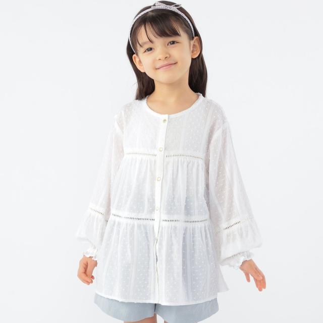 シップス（SHIPS）/SHIPS KIDS:100〜130cm / スナップ ボタン ティアード ブラウス