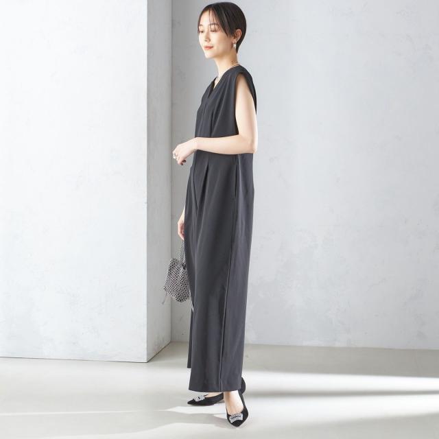 シップス（SHIPS）/little black:Vネック ワイド シルエット 
