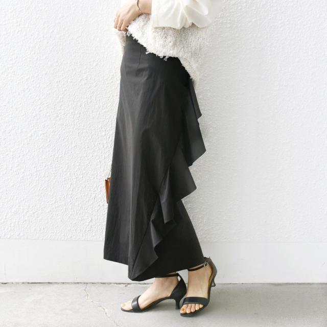 シップス（SHIPS）/【WEB限定】〈手洗い可能〉ドライ ストレッチ ワッシャー 3WAY フリル スカート