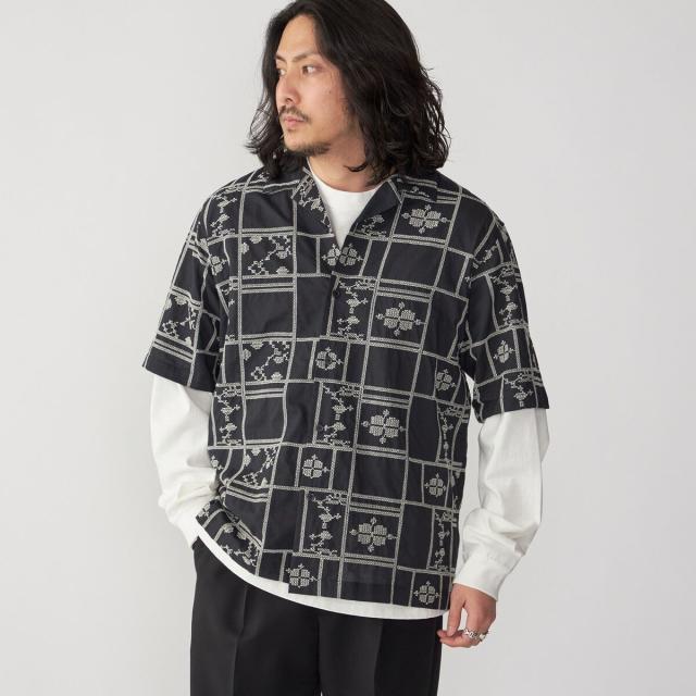 シップス（SHIPS）/SHIPS: エンブロイダリー オープンカラー シャツ_11