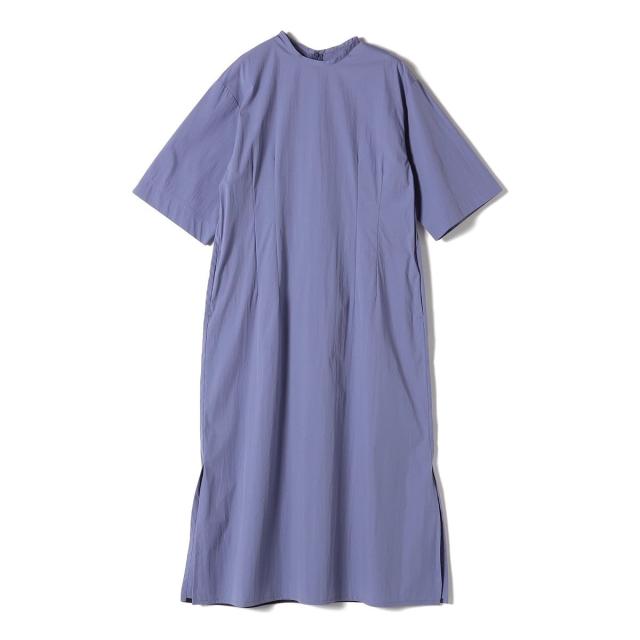 シップス（SHIPS）/SHIPS Primary Navy Label:〈洗濯機可能〉コットン ナイロン ブルー ワンピー