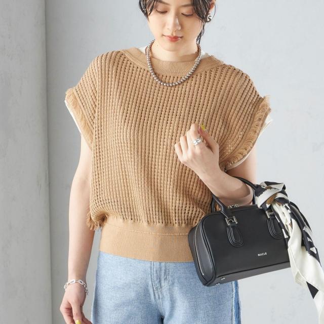 SHIPS for women / シップスウィメン 〈手洗い可能〉メッシュ 編み 前後 ２WAY ニット ベスト ◇ SHIPS｜<手洗い可能>メッシュ 編み 前後 2WAY ニット ベスト