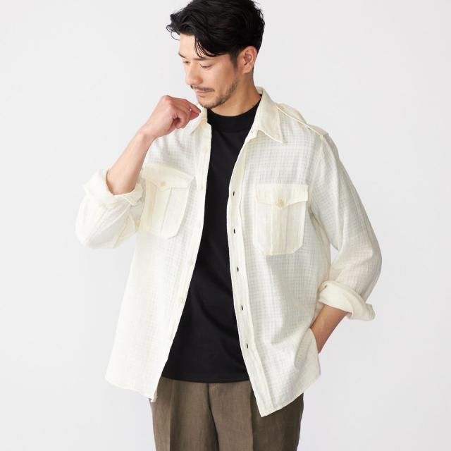 シップス（SHIPS）/【SHIPS別注】G．ROVER: シアー チェック サファリシャツの通販はカジュアルシャツ