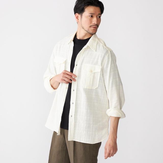 シップス（SHIPS）/【SHIPS別注】G．ROVER: シアー チェック サファリシャツの通販は