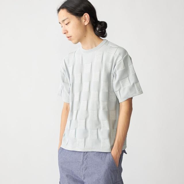 シップス（SHIPS）/SHIPS:〈手洗い可能〉Amossa(R) シャンティ ブロック リンクス編み ニット Tシャツの通販は 5,657円