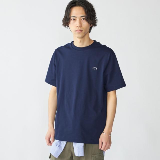 シップス（SHIPS）/LACOSTE: TH5582−99 アウトラインクロック クルーネック Tシャツ