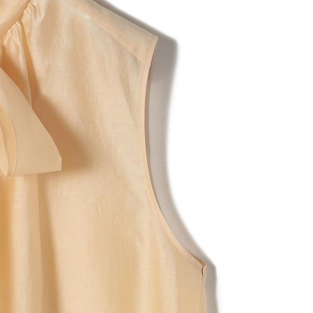 シップス(SHIPS)/〈手洗い可能〉オーガンジー リボン ノースリーブ ブラウスの通販は シップス(SHIPS)/〈手洗い可能〉オーガンジー リボン ノースリーブ ブラウスの通販は