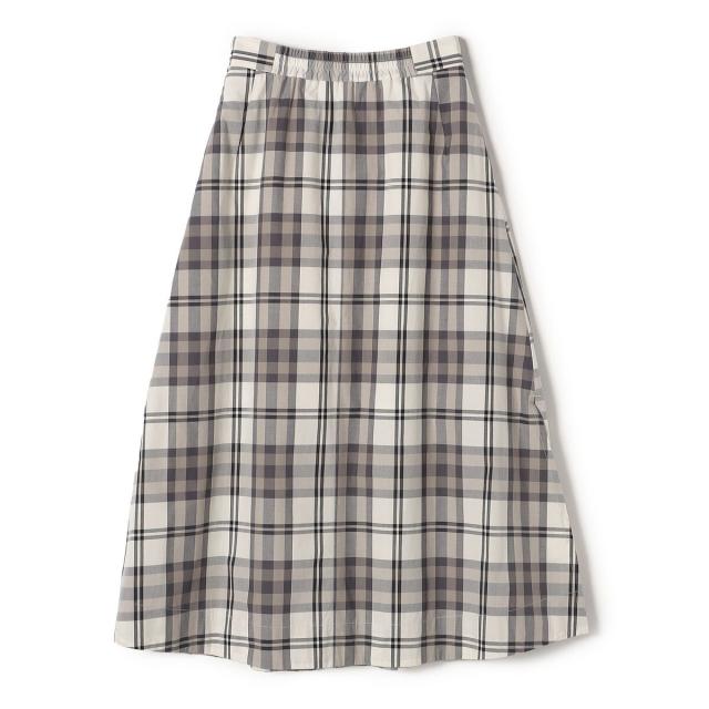 シップス（SHIPS）/SHIPS Primary Navy Label:〈手洗い可能〉ビッグ チェック Aライン スカート_1