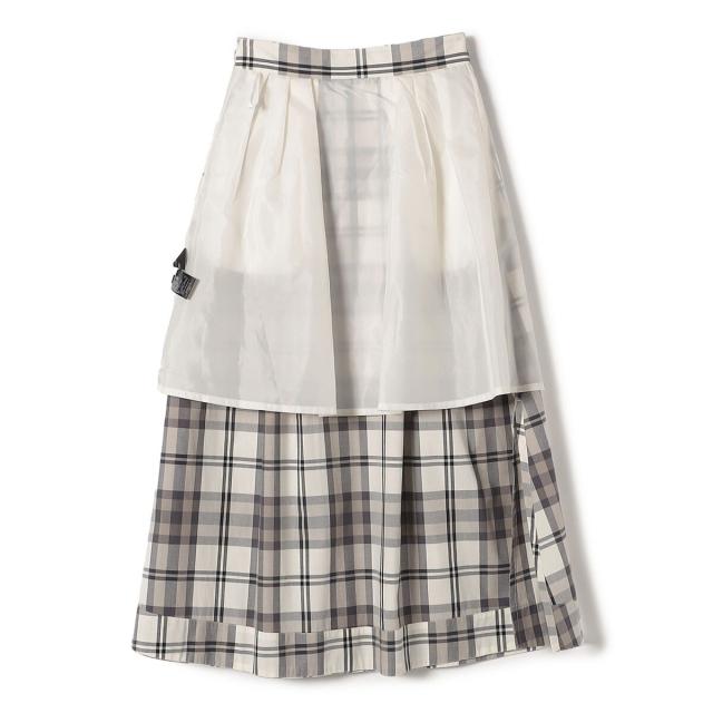 シップス（SHIPS）/SHIPS Primary Navy Label:〈手洗い可能〉ビッグ チェック Aライン スカート_2