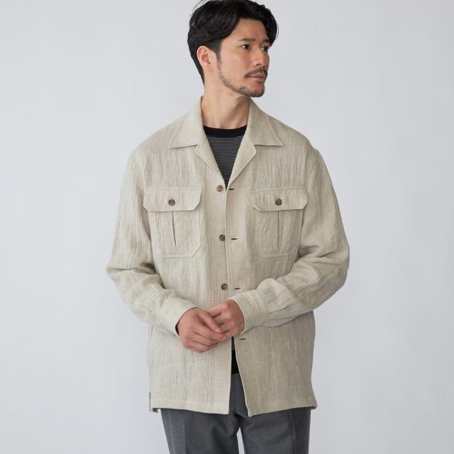 シップス（SHIPS）/SHIPS: リネン ウール オーバーシャツ_3