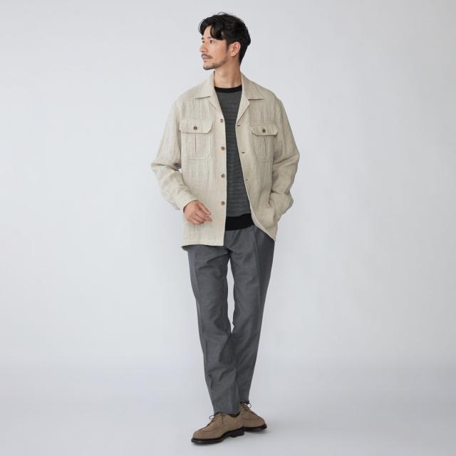 シップス（SHIPS）/SHIPS: リネン ウール オーバーシャツ_8