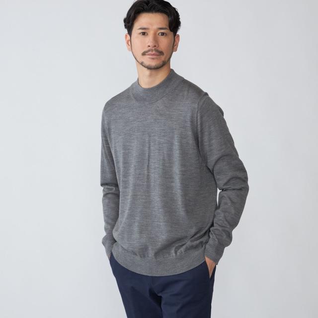 シップス（SHIPS）/SHIPS: HANDFRAME 16ゲージ モックネック ニットの通販は