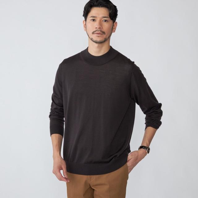 シップス（SHIPS）/SHIPS: HANDFRAME 16ゲージ モックネック ニットの通販は