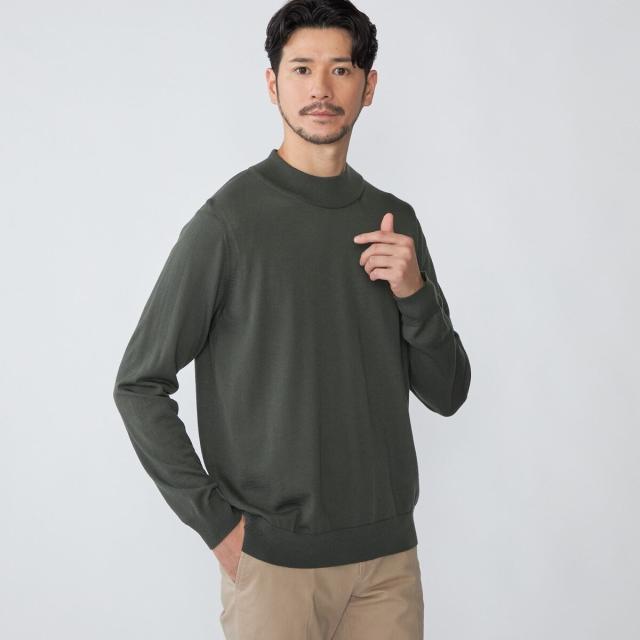 シップス（SHIPS）/SHIPS: HANDFRAME 16ゲージ モックネック ニットの通販は