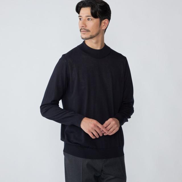 シップス（SHIPS）/SHIPS: HANDFRAME 16ゲージ モックネック ニットの通販は