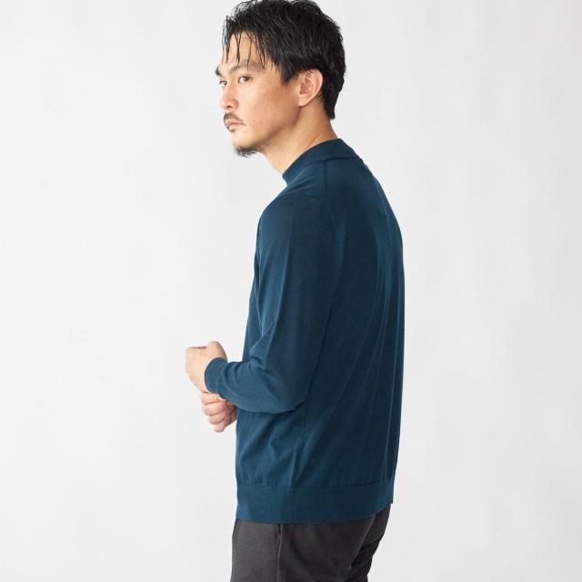 シップス（SHIPS）/SHIPS: HANDFRAME 16ゲージ モックネック ニットの通販は