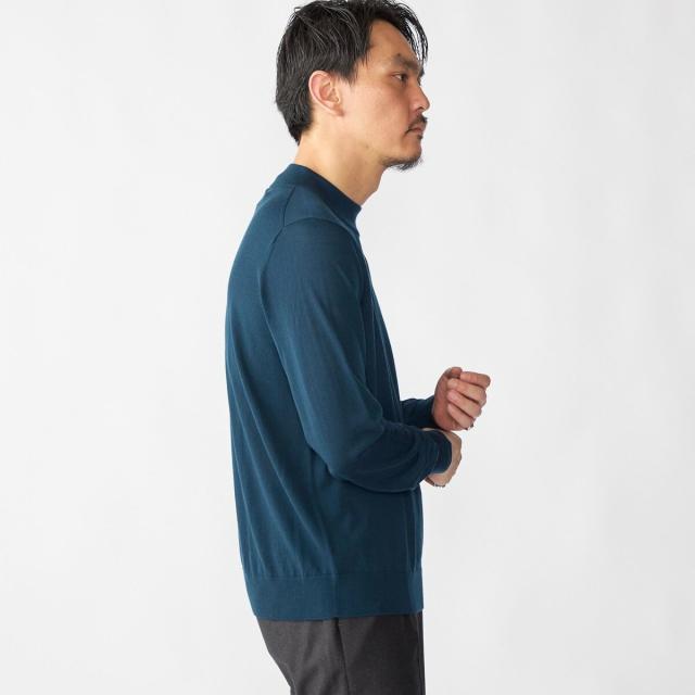 シップス（SHIPS）/SHIPS: HANDFRAME 16ゲージ モックネック ニットの通販は