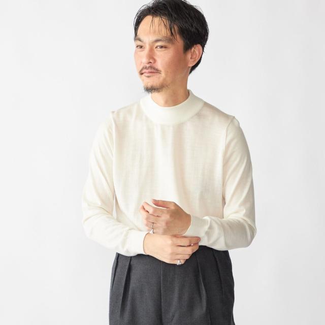 シップス（SHIPS）/SHIPS: HANDFRAME 16ゲージ モックネック ニットの通販は