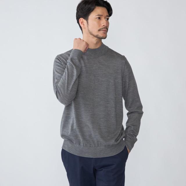 シップス（SHIPS）/SHIPS: HANDFRAME 16ゲージ モックネック ニットの通販は