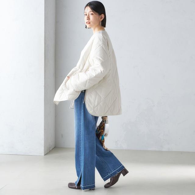 シップス（SHIPS）/《一部予約》〈手洗い可能〉キルティング サイドジップ ブルゾン