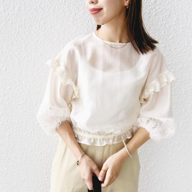 シップス（SHIPS）/〈手洗い可能〉裾ゴム シアー × フェザー コンビ プルオーバーの通販は