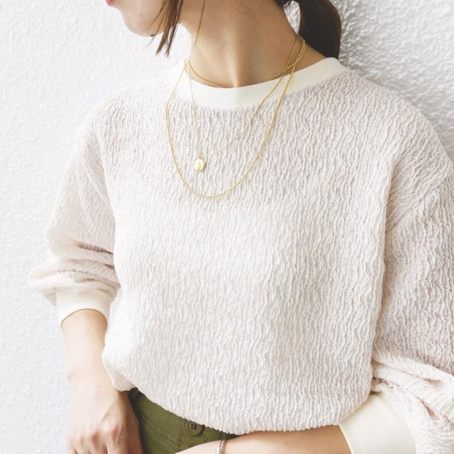 シップス（SHIPS）/《一部追加予約》【WEB限定】〈手洗い可能〉ランダムブルーゼ ロングスリーブ プルオーバー