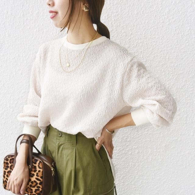 シップス（SHIPS）/《一部追加予約》【WEB限定】〈手洗い可能〉ランダムブルーゼ ロングスリーブ プルオーバー