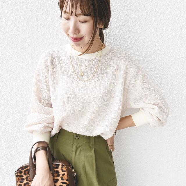 シップス（SHIPS）/《一部追加予約》【WEB限定】〈手洗い可能〉ランダムブルーゼ ロングスリーブ プルオーバー