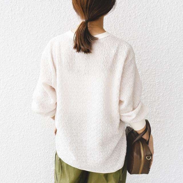 シップス（SHIPS）/《一部追加予約》【WEB限定】〈手洗い可能〉ランダムブルーゼ ロングスリーブ プルオーバー