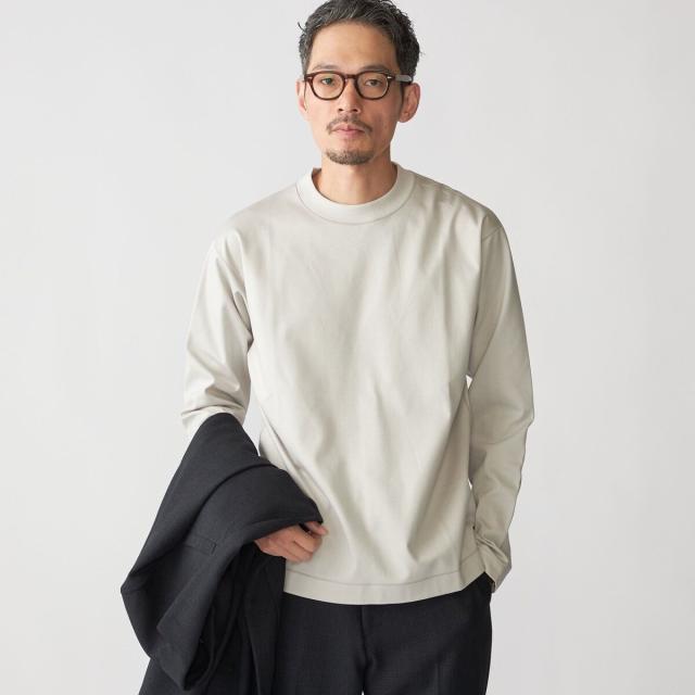 シップス（SHIPS）/SHIPS: コットン ハイゲージ ポンチ ライト ロングスリーブ Tシャツ