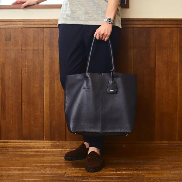 SHIPS any: スプリット レザー トートバッグ (クラッチバッグ付き