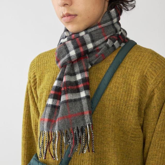 シップス（SHIPS）/*【SHIPS別注】John Scott: ワンポイント ロゴ ラムウール マフラーの通販は