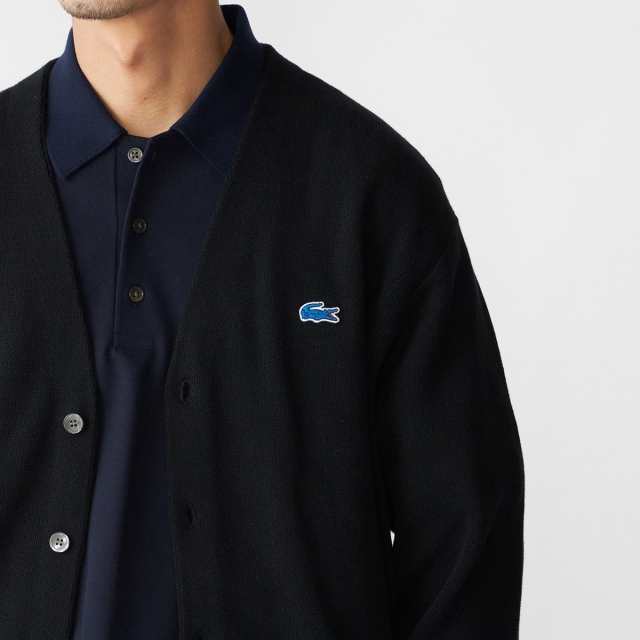 シップス（SHIPS）/【SHIPS別注】LACOSTE: コットン/ポリエステル Vネック カーディガン 24FW