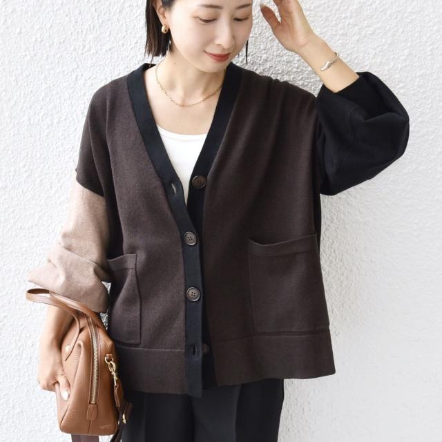 シップス（SHIPS）/《一部追加予約》【WEB限定】〈手洗い可能〉配色 ポケット カーディガン