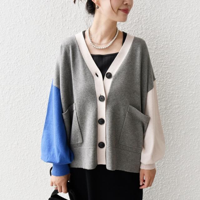 シップス（SHIPS）/《一部追加予約》【WEB限定】〈手洗い可能〉配色 ポケット カーディガン