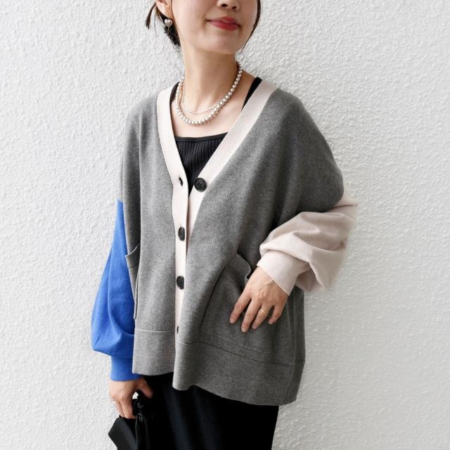 シップス（SHIPS）/《一部追加予約》【WEB限定】〈手洗い可能〉配色 ポケット カーディガン