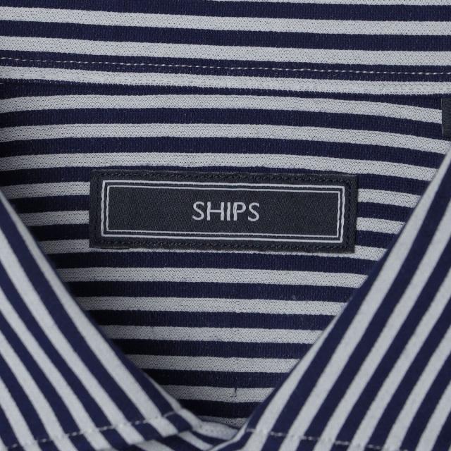 シップス（SHIPS）/SHIPS: ジャージー ロンドンストライプ ワンピースカラー シャツ_7